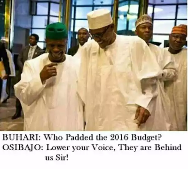 Nigerians are at it again... See this funny photo of Pres. Buhari and Osinbajo